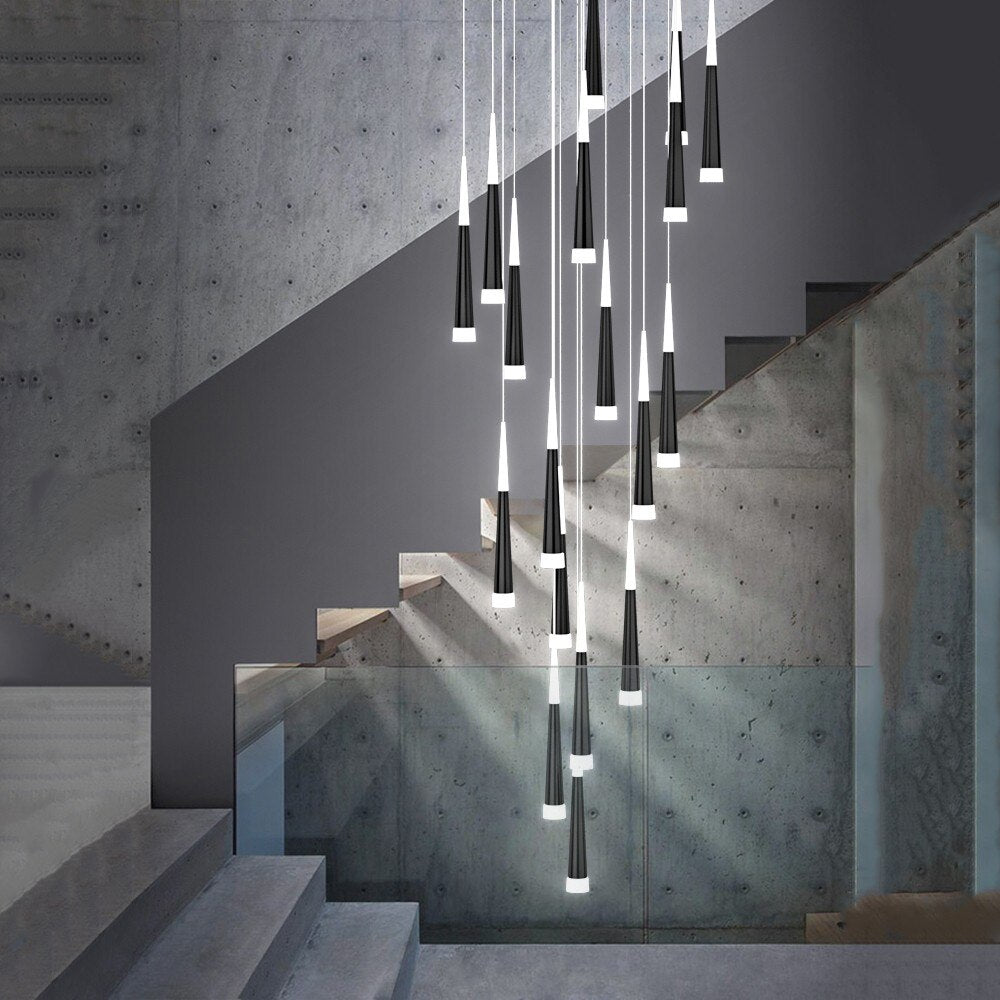 LED Chandelier Staircase Long Pendant Lamp