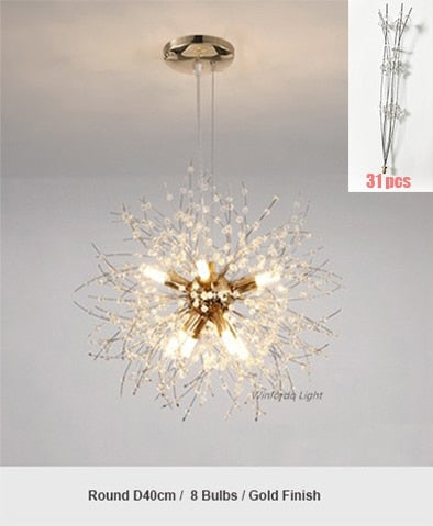 Crystal Dandelion Chandelier Lighting