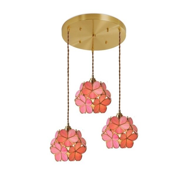 Flower Copper Pendant Lighting Fixtures