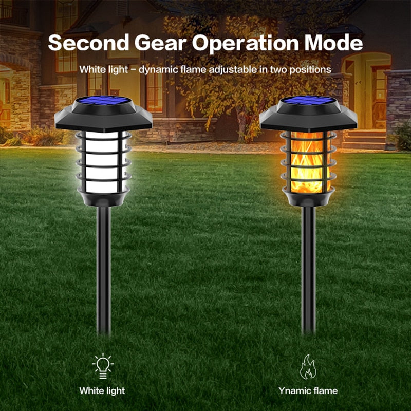 LED Solar Flame Lamp Outdoor