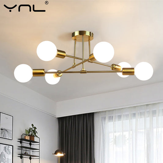 Chandelier Ceiling Lamp Iron Minimalist