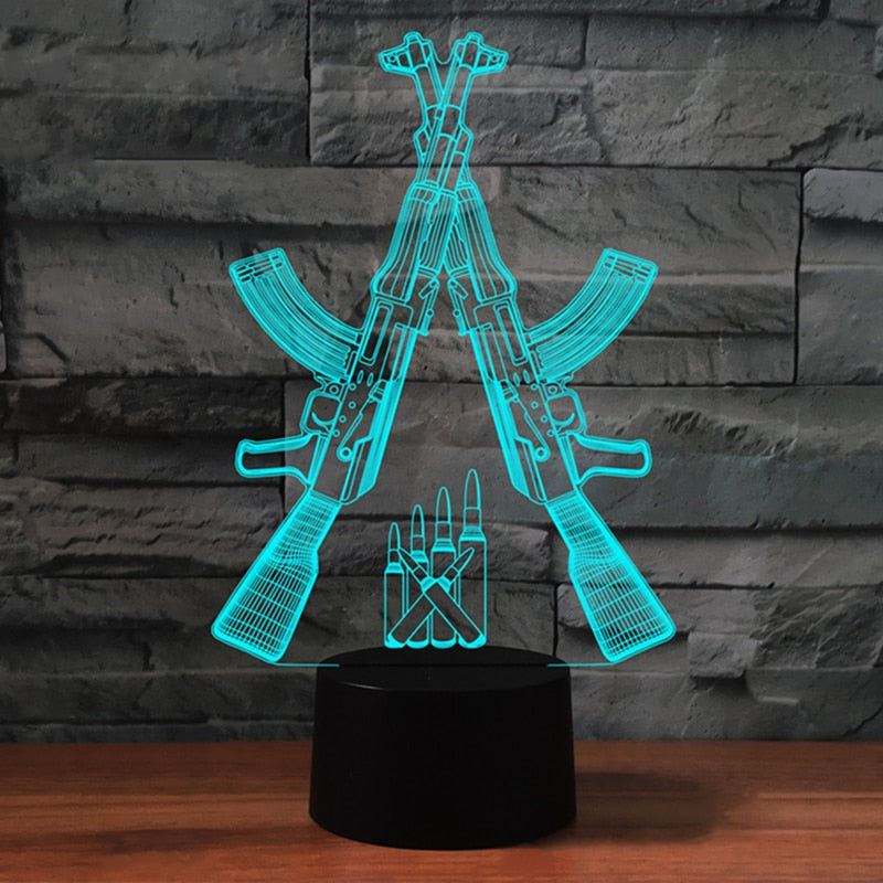 Rifle RGB Night Lights Gamer Decoration