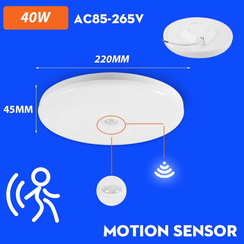 Led Ceiling Lamp With Sensor PIR Motion Sensor Ceiling Light