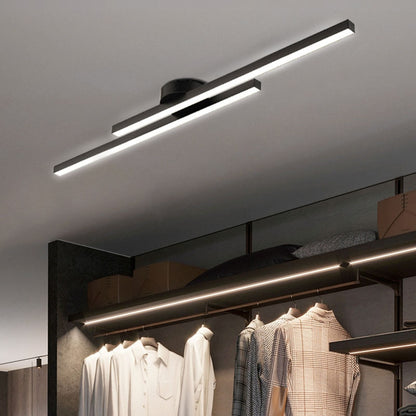 Minimalist Led Strip Chandeliers Aisle