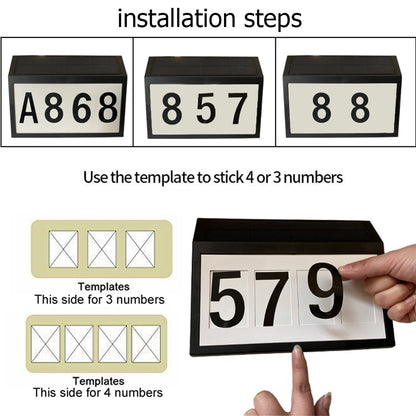 Solar LED Light Outdoor Number Sign