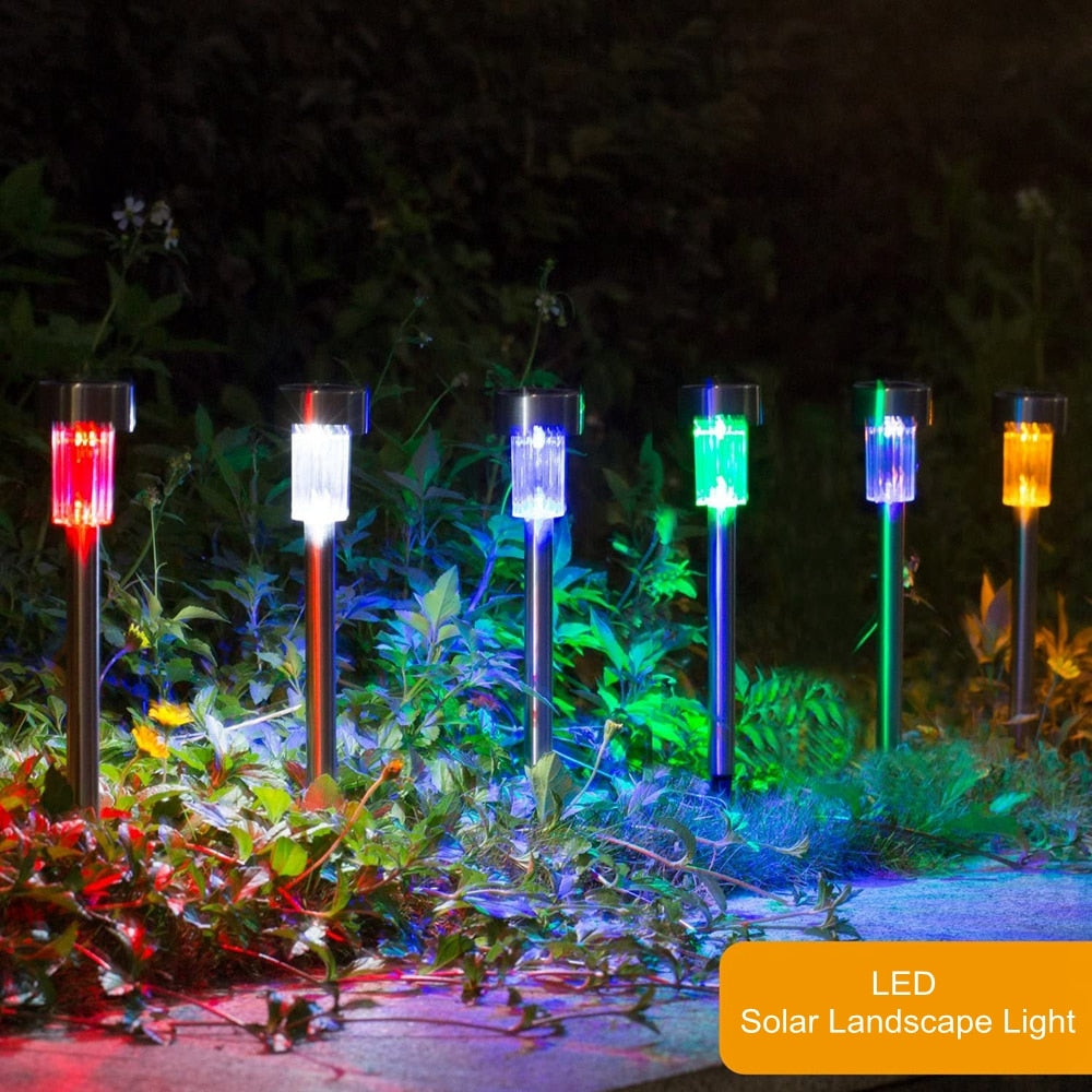 LED Solar Garden Light Landscape Pathway