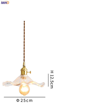 Colorful Glass Copper Hanging Lamp Lights