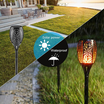 LED Solar Flame Lamp Outdoor Torch