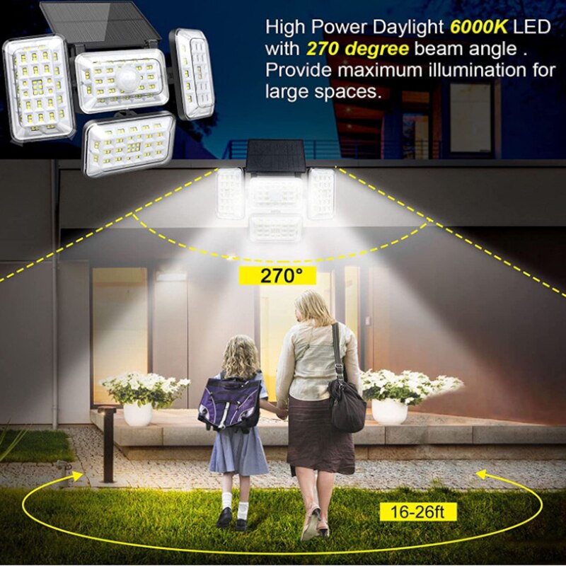 Solar Lights Lamp IPX6 Waterproof