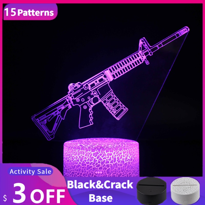 Rifle RGB Night Lights Gamer Decoration