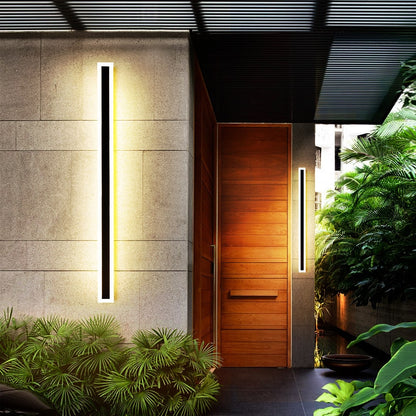 Outdoor waterproof garden decoration long strip outdoor wall lamp