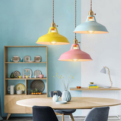 Pendant Light Retro Industrial Colorful