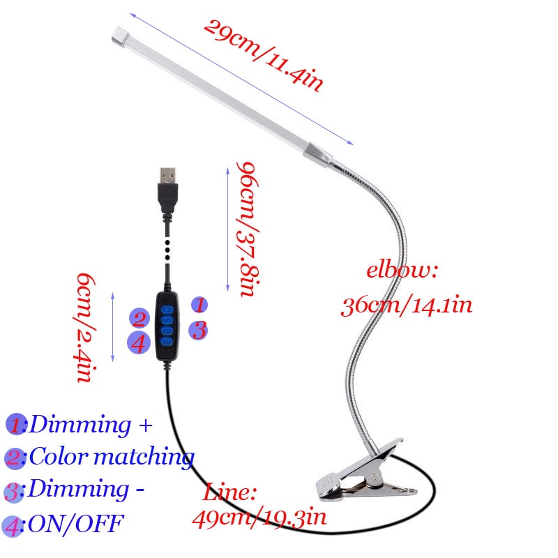 LED Desk Office Lamp Bedside Bed