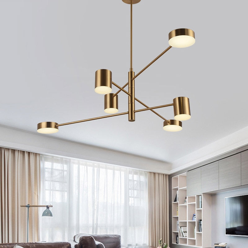 Gold Chandeliers LED Bulbs Lamp