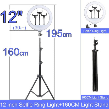 Dimmable LED Selfie Ring Light with Stand