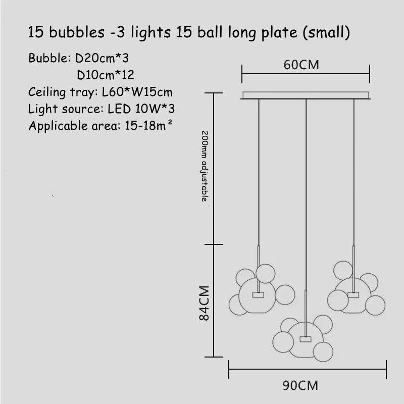 Bubble Chandelier Customized Living room