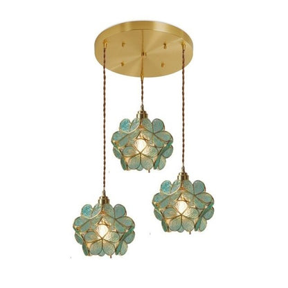 Flower Copper Pendant Lighting Fixtures