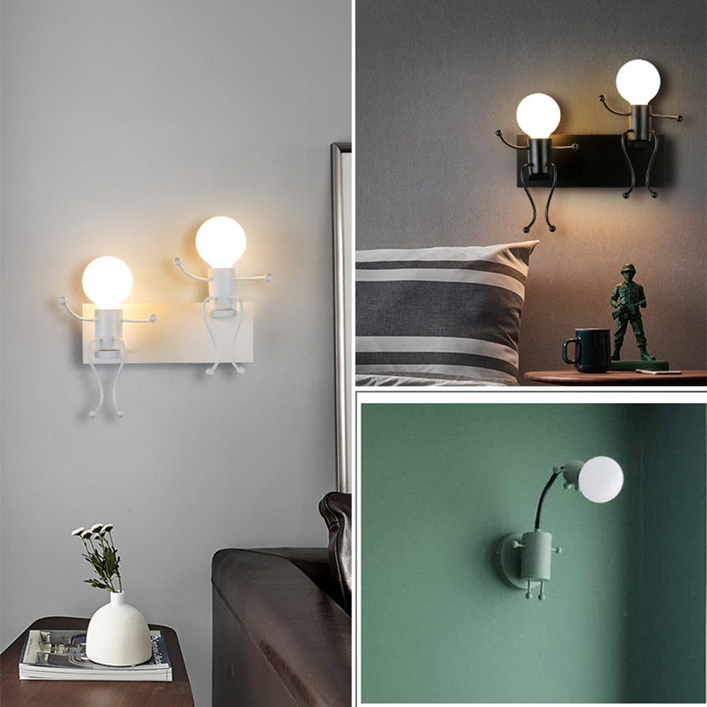 Nodic LED Wall Lamp American Industrial Style Iron