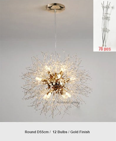 Crystal Dandelion Chandelier Lighting