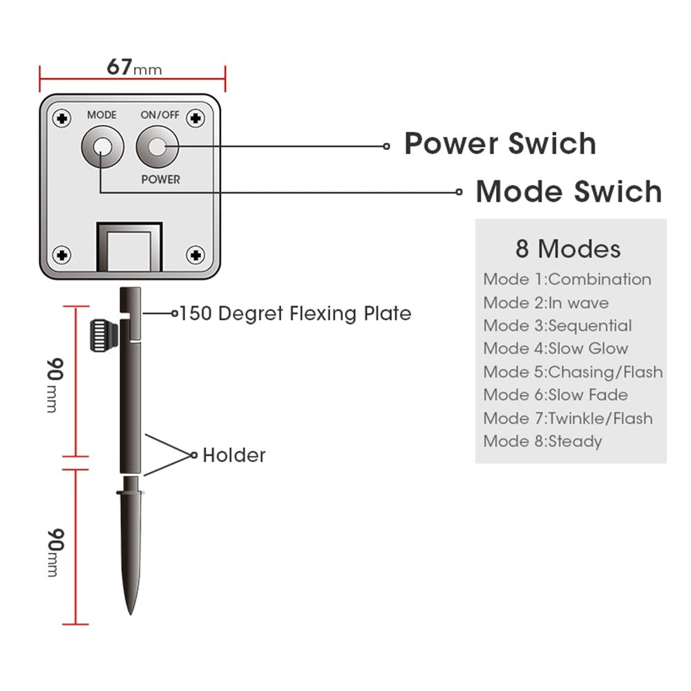 Solar Light Lamp Outdoor Festoon LED