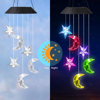 LED Solar Wind Chime Crystal Ball