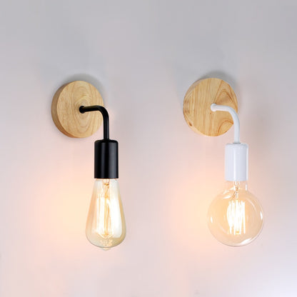 Retro Iron Wood Wall Lamp Lighting