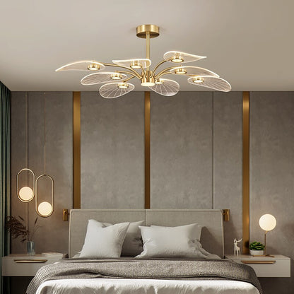 LED Ceiling Lamp Nordic Copper Chandeliers Lighting Fixture