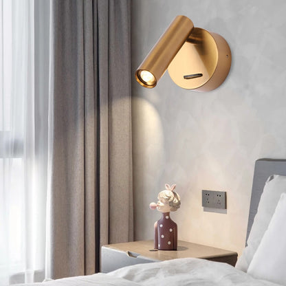 Brass Indoor LED Wall Light With Switch Wall Lamp