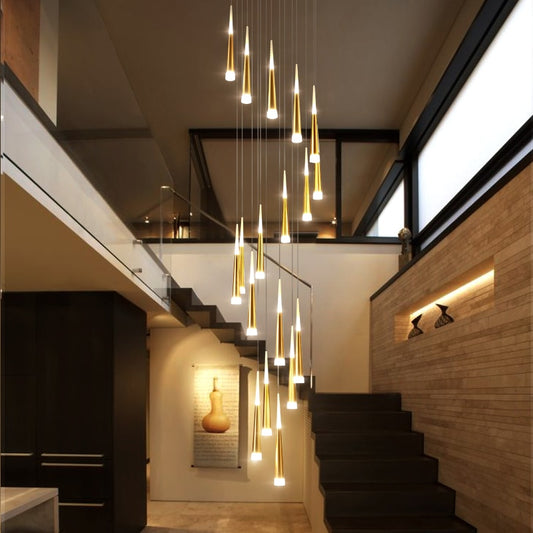 LED Chandelier Staircase Long Pendant Lamp