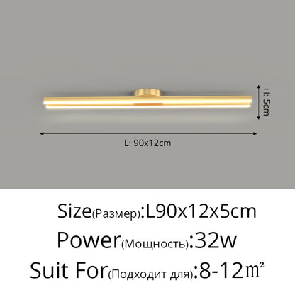 Minimalist Led Strip Chandeliers Aisle