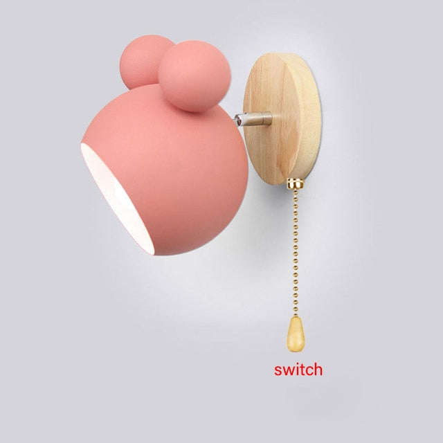 Wooden Wall Lamps Cute Cartoon