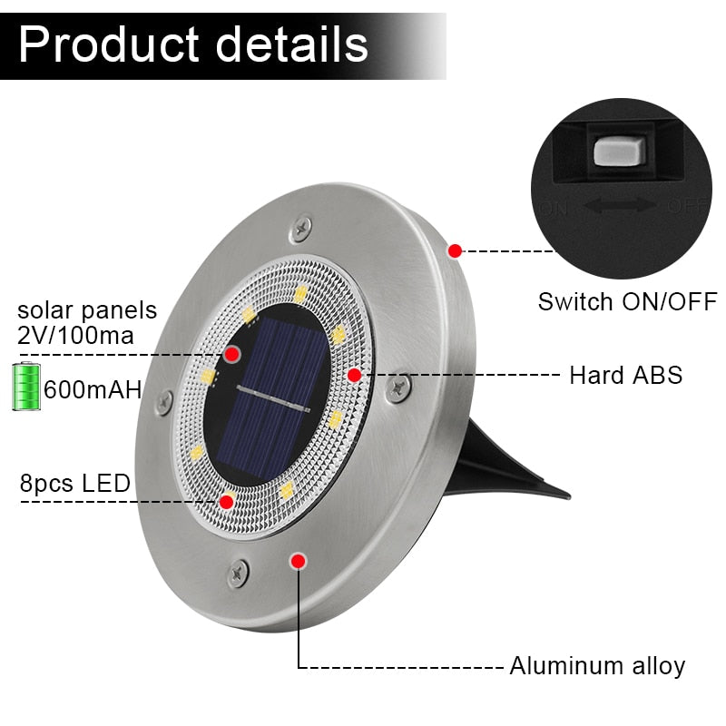 LED Outdoor Solar Garden Lights Waterproof