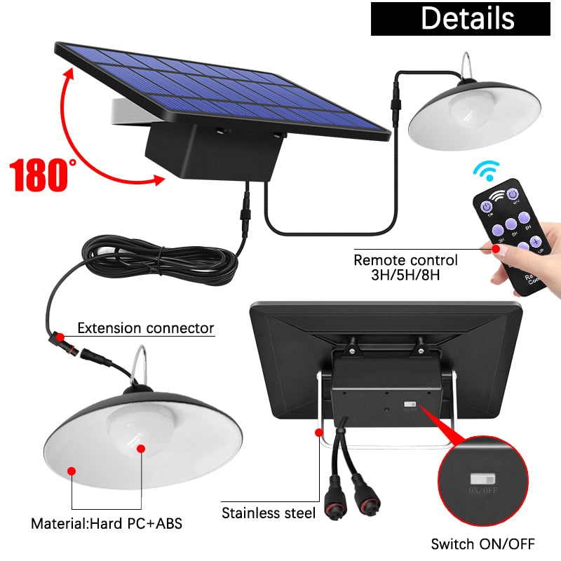 Solar Pendant Light Outdoor Solar