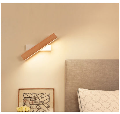 Wooden LED Wall Lamp Adjustable