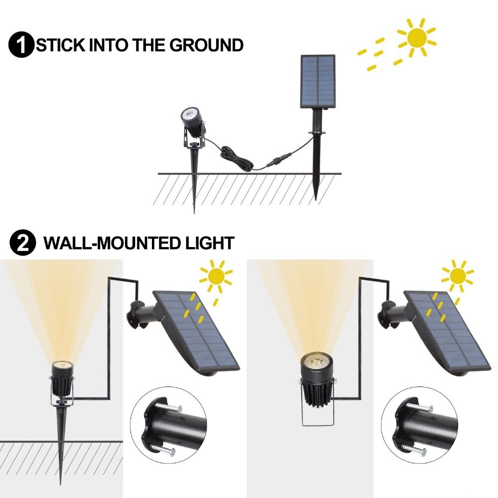 LED Landscape Solar Spotlights Waterproof