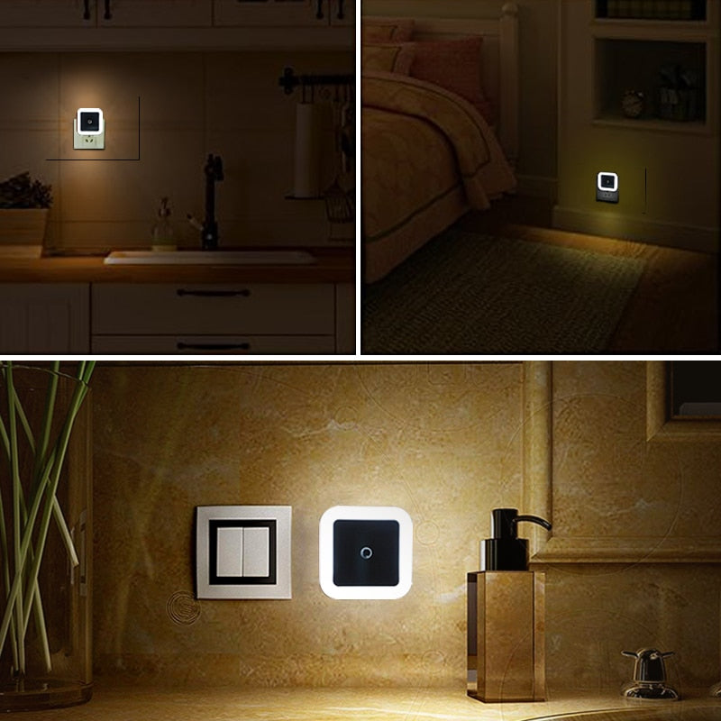 LED Mini Light Sensor Control Plug Nightlight Lamp