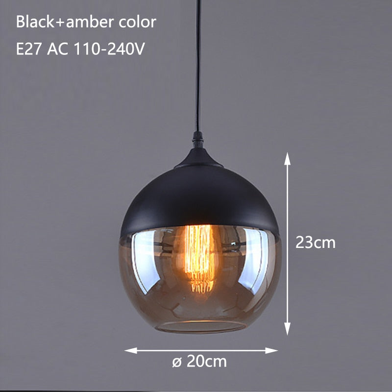 Glass Pendant Lamp Fixtures LED lights