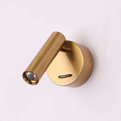 Brass Indoor LED Wall Light With Switch Wall Lamp