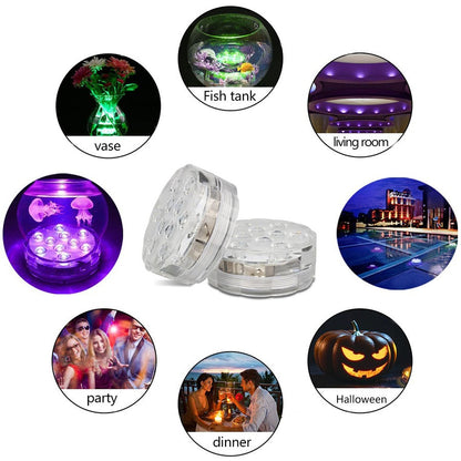 Waterproof Multi Color Submersible LED Lights Underwater Night Lamp Light