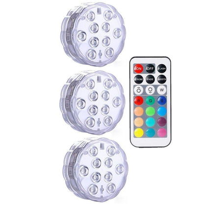 Waterproof Multi Color Submersible LED Lights Underwater Night Lamp Light