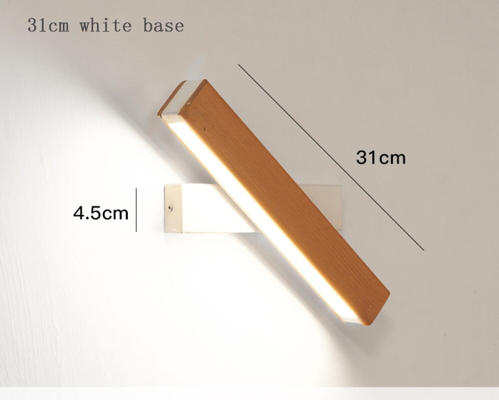 Wooden LED Wall Lamp Adjustable