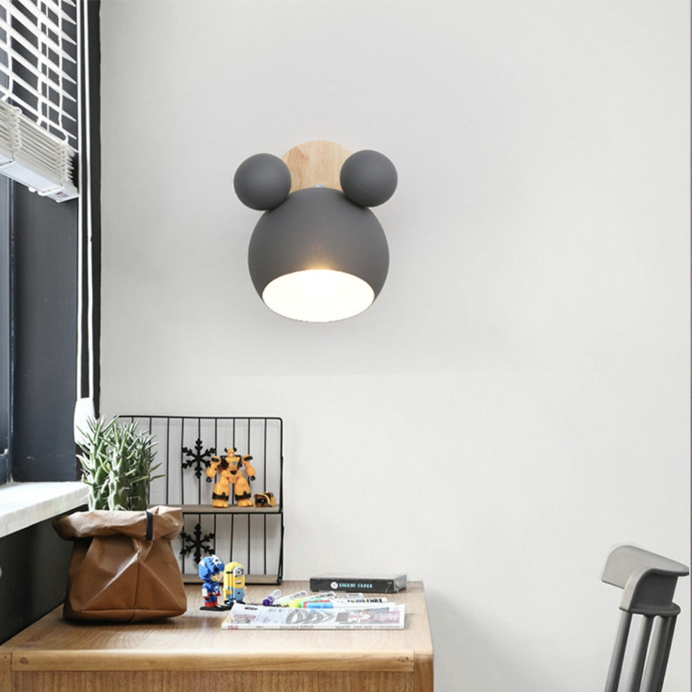 Wooden Wall Lamps Cute Cartoon