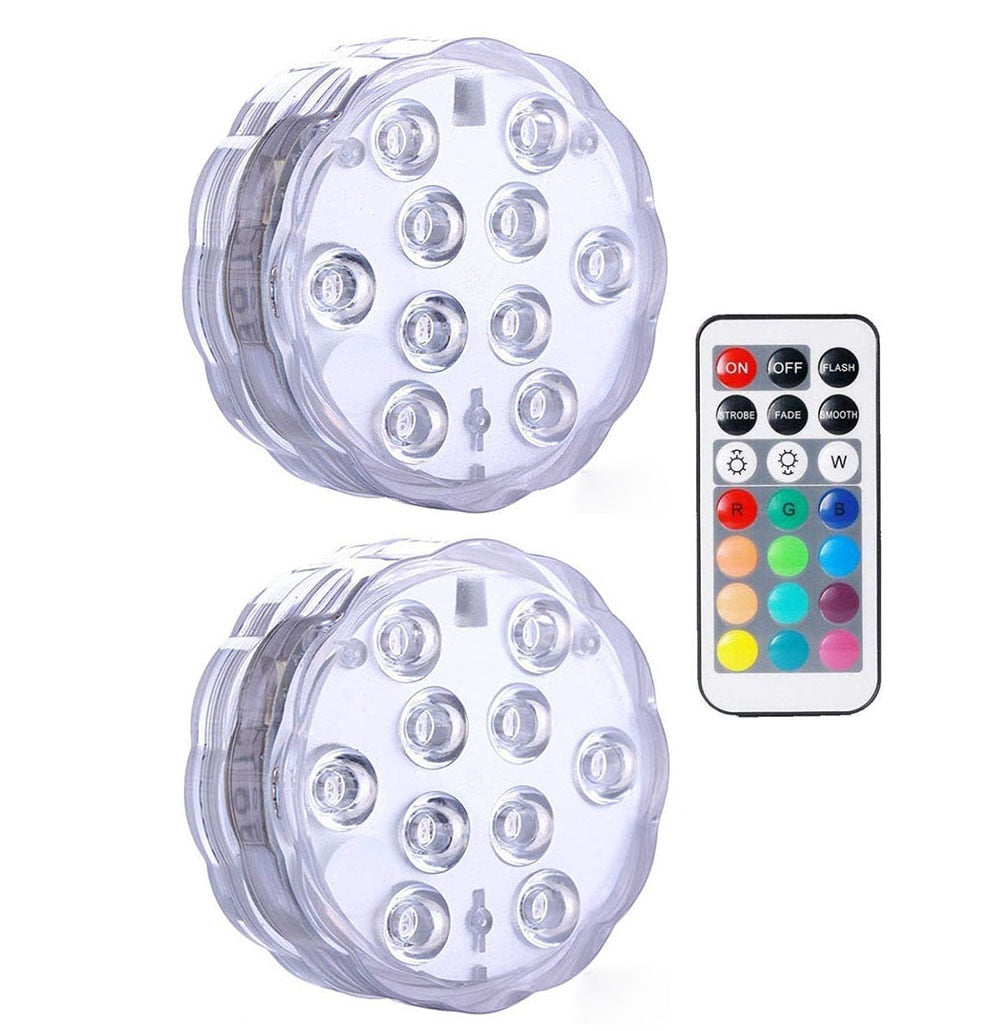 Waterproof Multi Color Submersible LED Lights Underwater Night Lamp Light