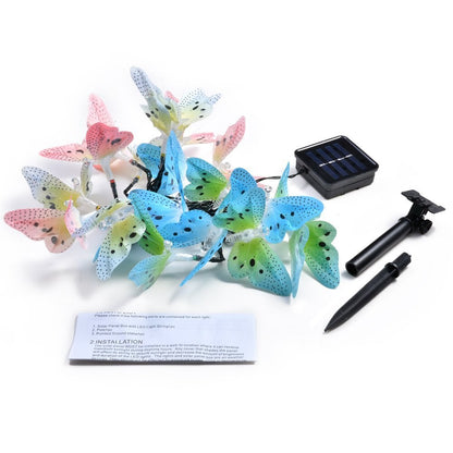 Christmas Lights Solar Butterfly Fiber