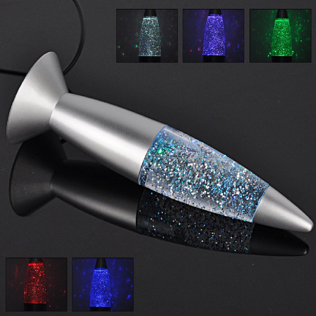 Rocket Multi Color Changing Lava Lamp