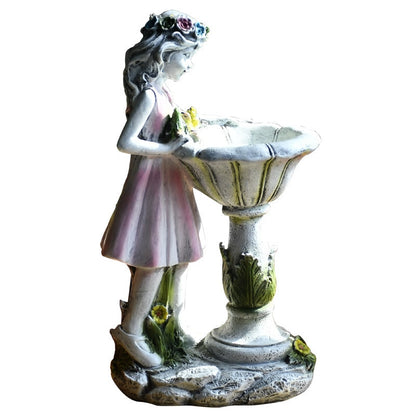 Solar Light Angel Figure Sculpture Decor