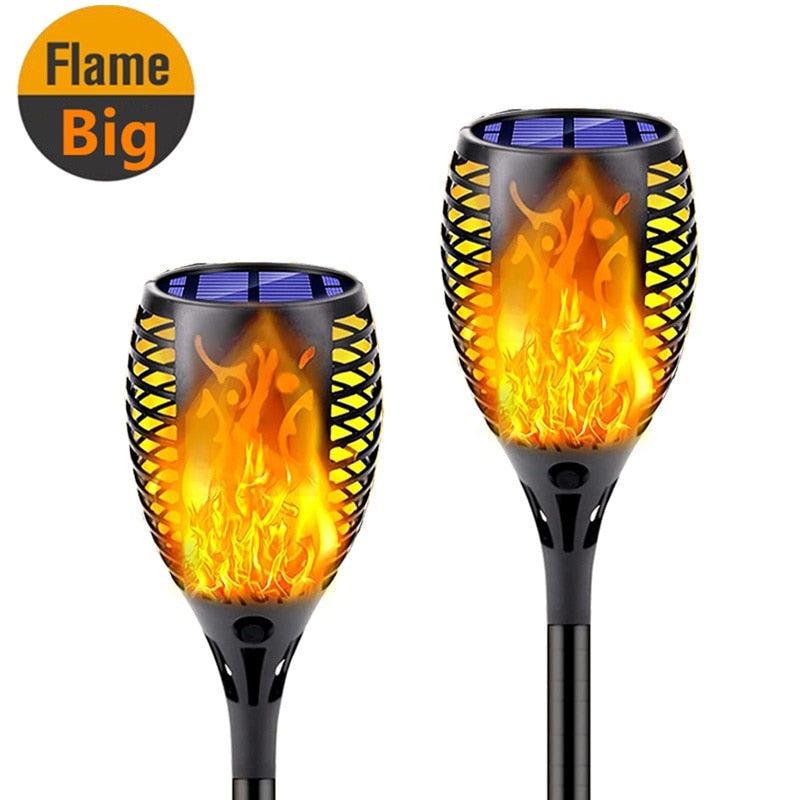 LED Solar Flame Light Garden Lamp