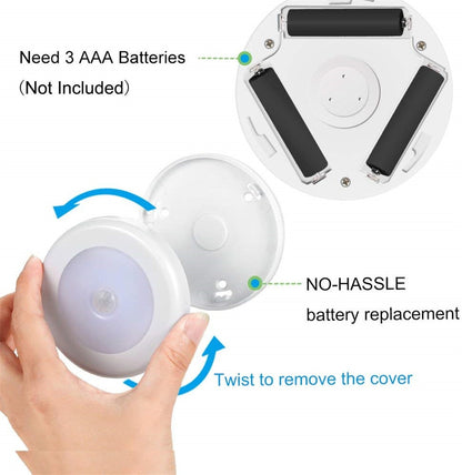 Wireless Round Motion Sensor LED Night Light