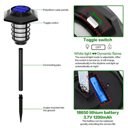 LED Solar Flame Lamp Outdoor