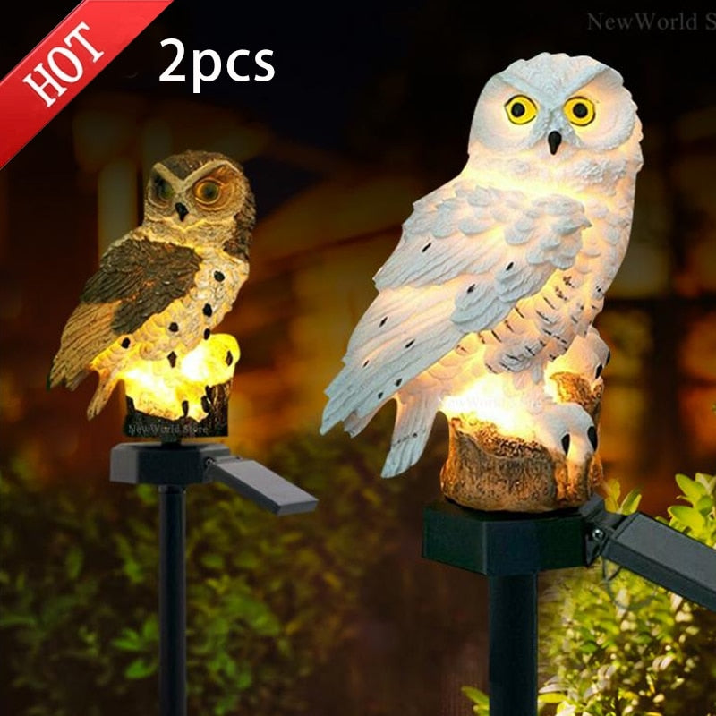 LED Lights Garden Owl Pixie Lawn Lamps